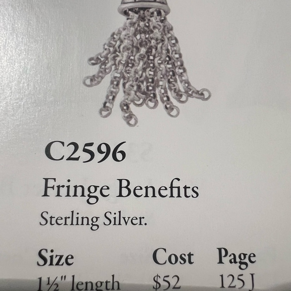 Silpada Silver Fringe Charm